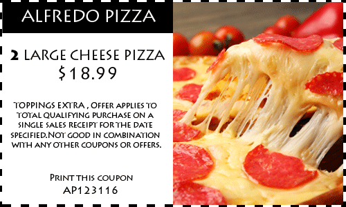 2 large Cheese Pizza Coupon Offer